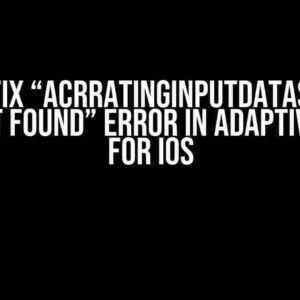 How to Fix “ACRRatingInputDataSource.h file not found” Error in AdaptiveCards for iOS